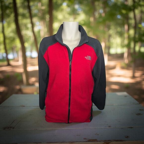 2012 Mens The North Face Gray & Red Fleece Liner Size Large - Picture 1 of 10